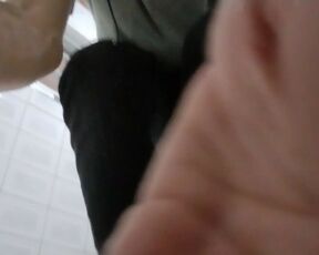 Peeing in the Vet s bathroom then seat then jerking off my cock