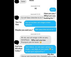 Real Tinder Virgin French (Texte + message)Girl got her pussy Destroyed