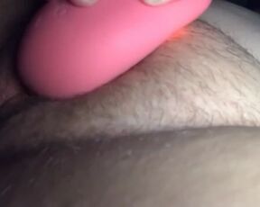 Playing with my toy on my pussy