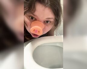 Pig slut toilet licking humiliation