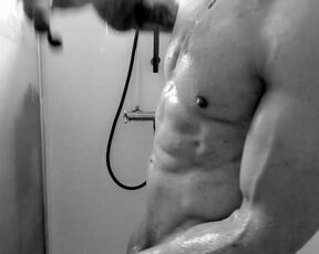 Daddy taking a shower