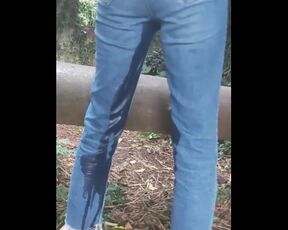 Public wetting jeans