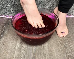 ASMR Gelatin Food Foot Play