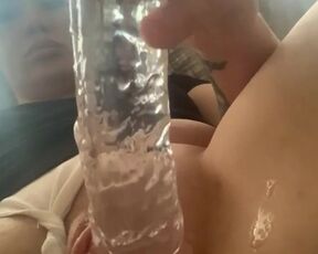 MILF dildo deep fuck 8inch toy gets my soaked