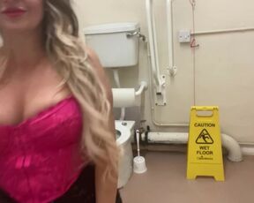 Pissing in public toilets and filming myself POV