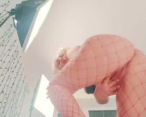 FaceSitting in Fishnet Pantyhose (Arya Grander) FemDom POV dirty talking- phone video amateur selfie