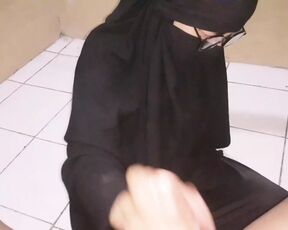 My wife give handjob for husban bos