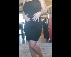 What is under this little black dress? Sexy little MILF shows her naughty side!