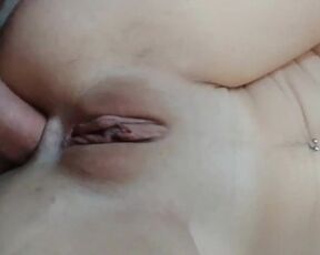 My friend with small tits films herself as I fuck her in the ass.