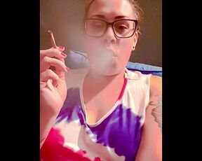 BBW stepmom milf smoking 420 joint fetish your POV