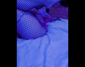 Pink dildo & plug - emo girl moaning